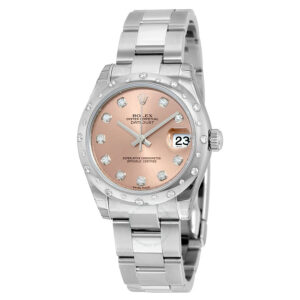 Rolex Oyster Perpetual Datejust 31 Pink Dial Stainless Steel Bracelet Automatic Ladies Watch 178344PDO