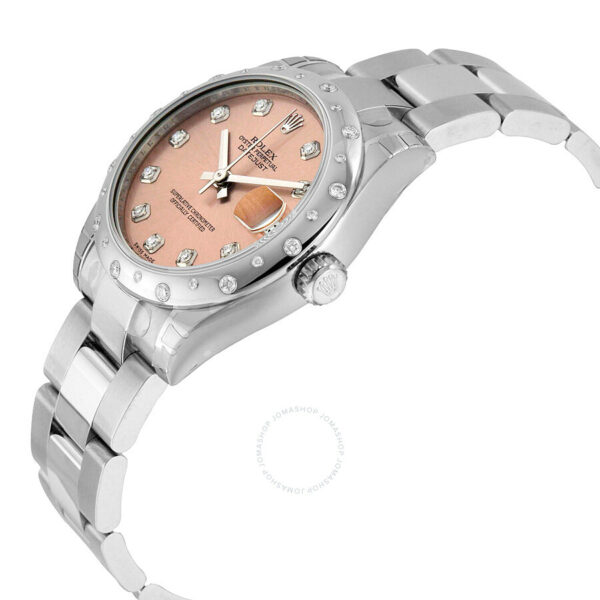 Rolex Oyster Perpetual Datejust 31 Pink Dial Stainless Steel Bracelet Automatic Ladies Watch 178344PDO - Image 3