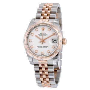 Rolex Oyster Perpetual Datejust 31 White Dial Stainless Steel and 18K Everose Gold Jubilee Bracelet Automatic Ladies Watch 178341WDJ
