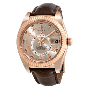 Rolex Sky-Dweller Sundust Dial 18K Everose Gold Automatic Men’s Watch 326135SNRL