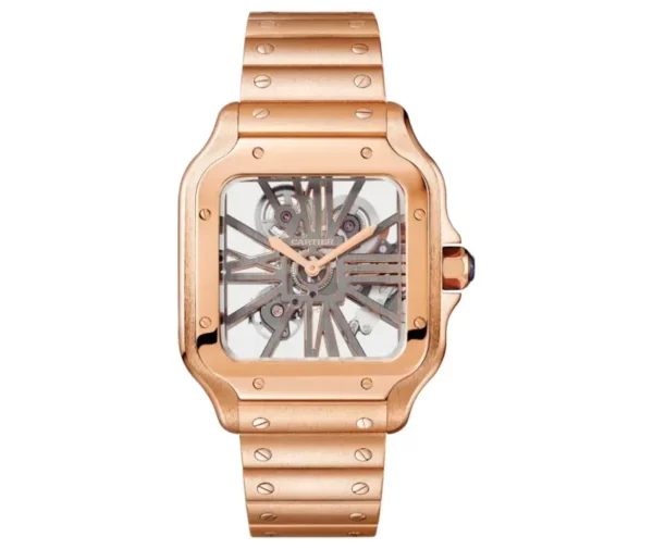 santos de cartier skeleton dial large model rose gold model whsa0016 watch 6577 xzy8w 1