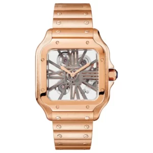 santos de cartier skeleton dial large model rose gold model whsa0016 watch 6577 xzy8w
