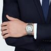 santos de cartier watch large model automatic movement steel interchangeable metal and leather braceletswssa0018 1206 ibzby