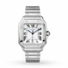 santos de cartier watch large model automatic movement steel interchangeable metal and leather braceletswssa0018 5215 ypoof 1