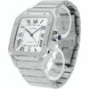 santos de cartier watch large model automatic movement steel interchangeable metal and leather braceletswssa0018 9794 boac9